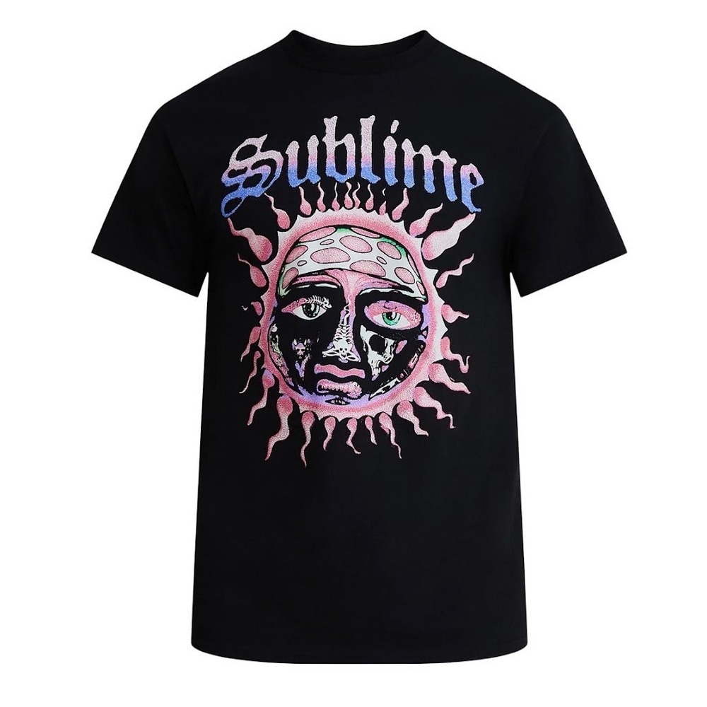 Sublime Sun Logo Graphic T-Shirt Mens XL Black Short Sleeve Band Tee NWT